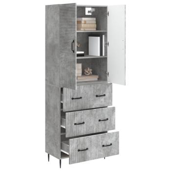 Schrankset 2 stk. 66 x 34,5 x 90 cm Holzwerkstoff Betongrau