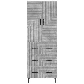 Schrankset 2 stk. 66 x 34,5 x 90 cm Holzwerkstoff Betongrau