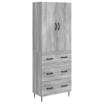 Schrankset 2 stk. 66 x 34,5 x 90 cm Holzwerkstoff Grau Sonoma