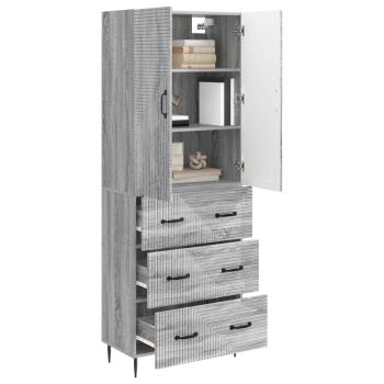 Schrankset 2 stk. 66 x 34,5 x 90 cm Holzwerkstoff Grau Sonoma