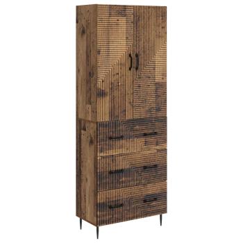 Schrankset 2 stk. 66 x 34,5 x 90 cm Holzwerkstoff Altholz