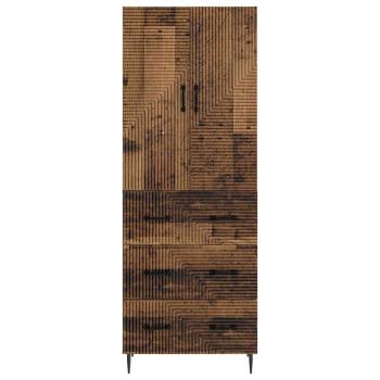 Schrankset 2 stk. 66 x 34,5 x 90 cm Holzwerkstoff Altholz