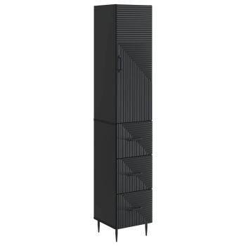 Schrankset 2 stk. 33 x 34,5 x 90 cm Holzwerkstoff Schwarz