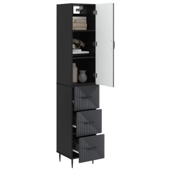 Schrankset 2 stk. 33 x 34,5 x 90 cm Holzwerkstoff Schwarz
