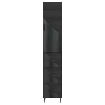Schrankset 2 stk. 33 x 34,5 x 90 cm Holzwerkstoff Schwarz