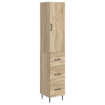 Schrankset 2 stk. 33 x 34,5 x 90 cm Holzwerkstoff Sonoma-Eiche