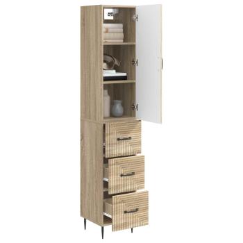 Schrankset 2 stk. 33 x 34,5 x 90 cm Holzwerkstoff Sonoma-Eiche