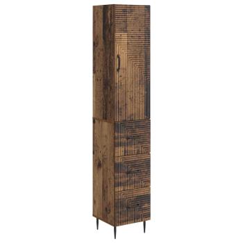 Schrankset 2 stk. 33 x 34,5 x 90 cm Holzwerkstoff Altholz