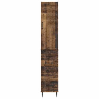 Schrankset 2 stk. 33 x 34,5 x 90 cm Holzwerkstoff Altholz