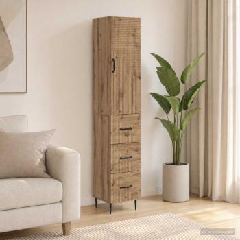 ARDEBO.de - Schrankset 2 stk. 33 x 34,5 x 90 cm Holzwerkstoff Artisan-Eiche