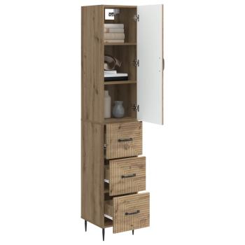 Schrankset 2 stk. 33 x 34,5 x 90 cm Holzwerkstoff Artisan-Eiche