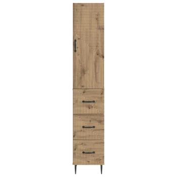 Schrankset 2 stk. 33 x 34,5 x 90 cm Holzwerkstoff Artisan-Eiche