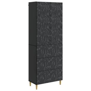Schrankset 2 stk. 66 x 34,5 x 90 cm Holzwerkstoff Schwarz