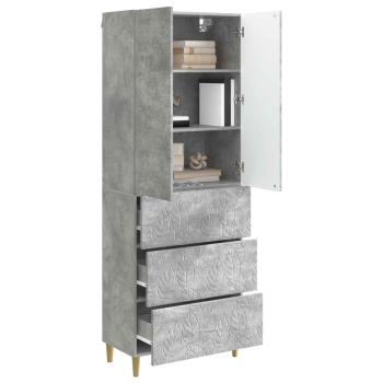 Schrankset 2 stk. 66 x 34,5 x 90 cm Holzwerkstoff Betongrau