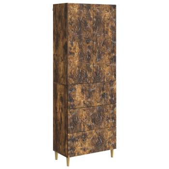 Schrankset 2 stk. 66 x 34,5 x 90 cm Holzwerkstoff Räuchereiche