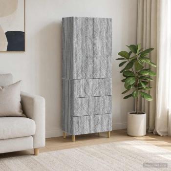 ARDEBO.de - Schrankset 2 stk. 66 x 34,5 x 90 cm Holzwerkstoff Sonoma-Grau