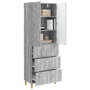 Schrankset 2 stk. 66 x 34,5 x 90 cm Holzwerkstoff Sonoma-Grau