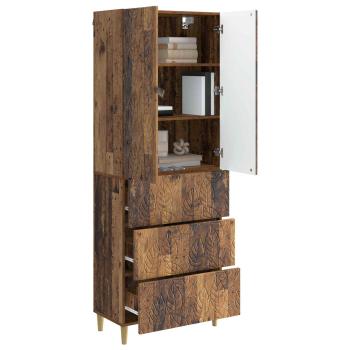 Schrankset 2 stk. 66 x 34,5 x 90 cm Holzwerkstoff Altholz