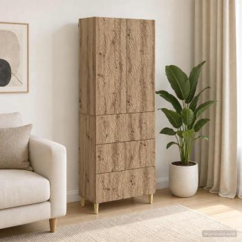 ARDEBO.de - Schrankset 2 stk. 66 x 34,5 x 90 cm Holzwerkstoff Artisan-Eiche