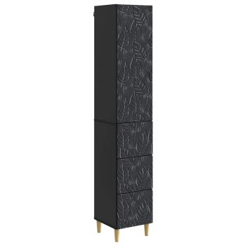 Schrankset 2 stk. 33 x 34,5 x 90 cm Holzwerkstoff Schwarz