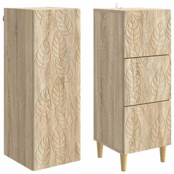 Schrankset 2 stk. 33 x 34,5 x 90 cm Holzwerkstoff Sonoma-Eiche