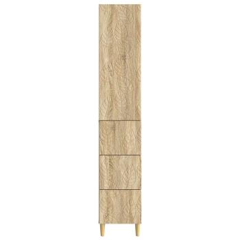 Schrankset 2 stk. 33 x 34,5 x 90 cm Holzwerkstoff Sonoma-Eiche