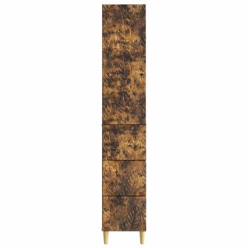 Schrankset 2 stk. 33 x 34,5 x 90 cm Holzwerkstoff Räuchereiche