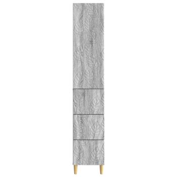 Schrankset 2 stk. 33 x 34,5 x 90 cm Holzwerkstoff Grau Sonoma