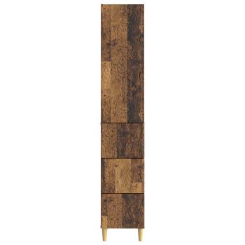 Schrankset 2 stk. 33 x 34,5 x 90 cm Holzwerkstoff Altholz
