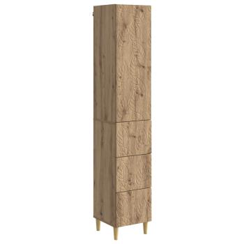 Schrankset 2 stk. 33 x 34,5 x 90 cm Holzwerkstoff Artisan-Eiche