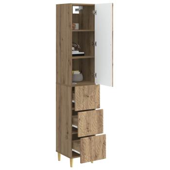 Schrankset 2 stk. 33 x 34,5 x 90 cm Holzwerkstoff Artisan-Eiche