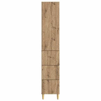 Schrankset 2 stk. 33 x 34,5 x 90 cm Holzwerkstoff Artisan-Eiche