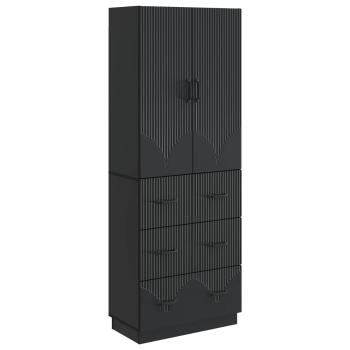 Schrankset 2 stk. 66 x 34,5 x 87 cm Holzwerkstoff Schwarz