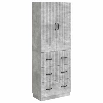 Schrankset 2 stk. 66 x 34,5 x 87 cm Holzwerkstoff Betongrau