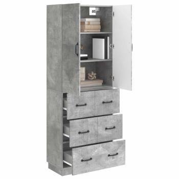 Schrankset 2 stk. 66 x 34,5 x 87 cm Holzwerkstoff Betongrau