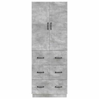 Schrankset 2 stk. 66 x 34,5 x 87 cm Holzwerkstoff Betongrau