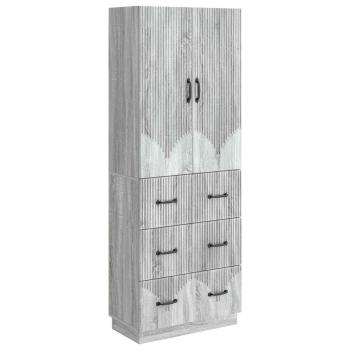Schrankset 2 stk. 66 x 34,5 x 87 cm Holzwerkstoff Sonoma-Grau