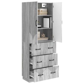 Schrankset 2 stk. 66 x 34,5 x 87 cm Holzwerkstoff Sonoma-Grau