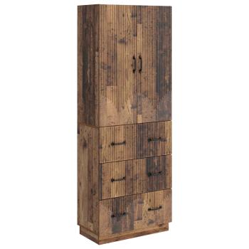 Schrankset 2 stk. 66 x 34,5 x 87 cm Holzwerkstoff Altholz