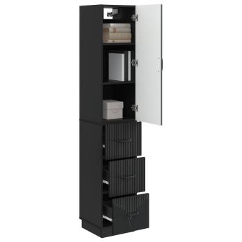 Schrankset 2 stk. 33 x 34,5 x 87 cm Holzwerkstoff Schwarz