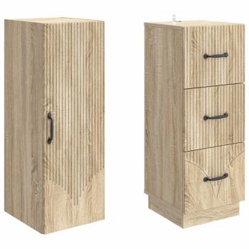 Schrankset 2 stk. 33 x 34,5 x 87 cm Holzwerkstoff Sonoma-Eiche