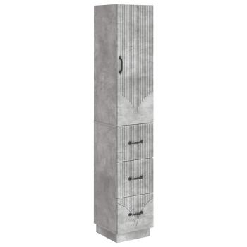 Schrankset 2 stk. 33 x 34,5 x 87 cm Holzwerkstoff Betongrau
