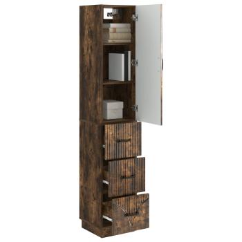 Schrankset 2 stk. 33 x 34,5 x 87 cm Holzwerkstoff Räuchereiche