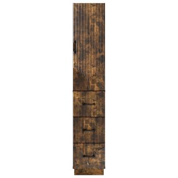 Schrankset 2 stk. 33 x 34,5 x 87 cm Holzwerkstoff Räuchereiche