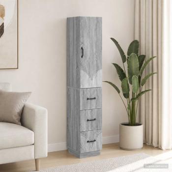 ARDEBO.de - Schrankset 2 stk. 33 x 34,5 x 87 cm Holzwerkstoff Sonoma-Grau