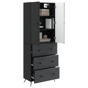 Schrankset 2 stk. 66 x 34,5 x 90 cm Holzwerkstoff Schwarz