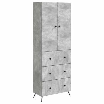 Schrankset 2 stk. 66 x 34,5 x 90 cm Holzwerkstoff Betongrau
