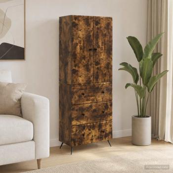 ARDEBO.de - Schrankset 2 stk. 66 x 34,5 x 90 cm Holzwerkstoff Räuchereiche