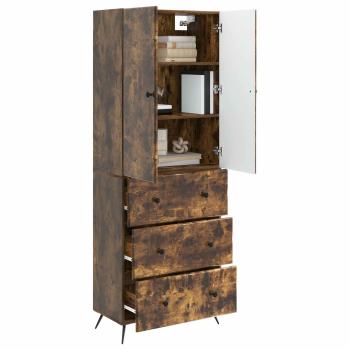 Schrankset 2 stk. 66 x 34,5 x 90 cm Holzwerkstoff Räuchereiche