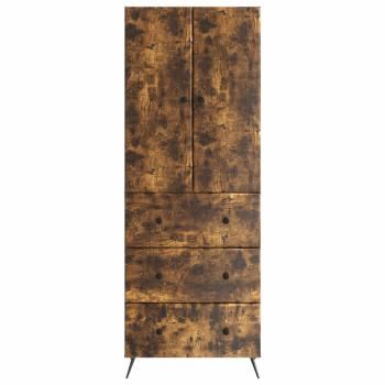 Schrankset 2 stk. 66 x 34,5 x 90 cm Holzwerkstoff Räuchereiche
